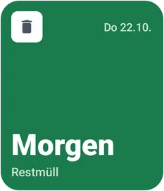 Countdown-Widget: Tage bis zur nächsten Tonne