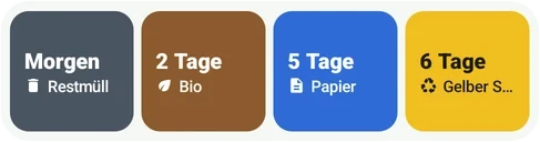 Widget mit Countdown je Tonne